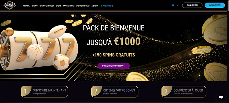 Jouer avec un dépôt minimum de 10 € sur le casino slotsvil