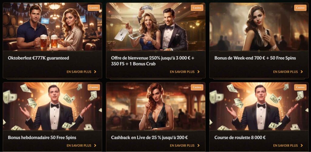 Offres promotionnelles Crownplay casino