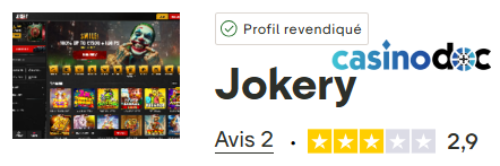 Avis joueurs sur Jokery Casino