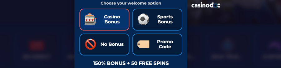 Inscription sur BetOspin étape3