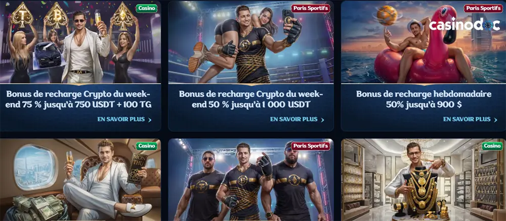 autres promotions millioner casino