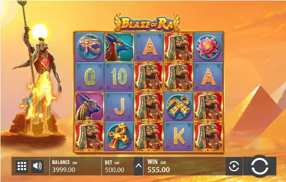 blaze of ra push gaming