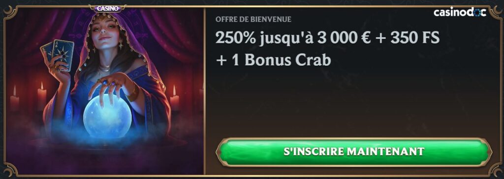 bonus de bienvenue Astromania