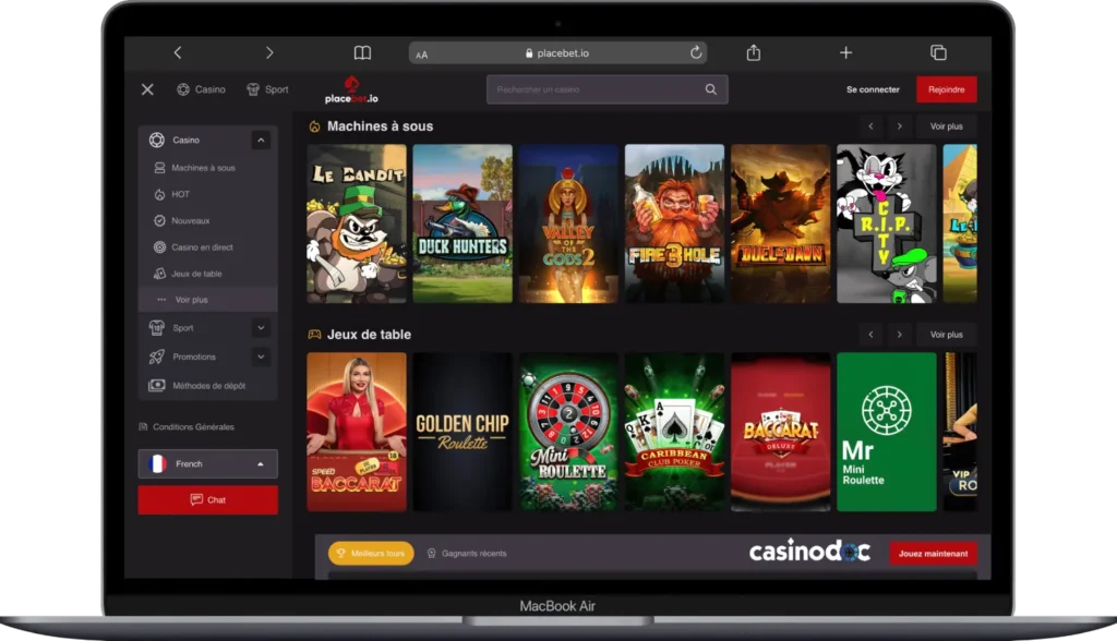 interface pc placebet