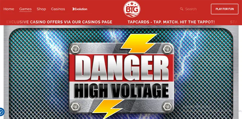 danger high voltage big time gaming