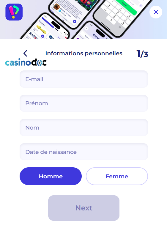 informations personnelles playid casino