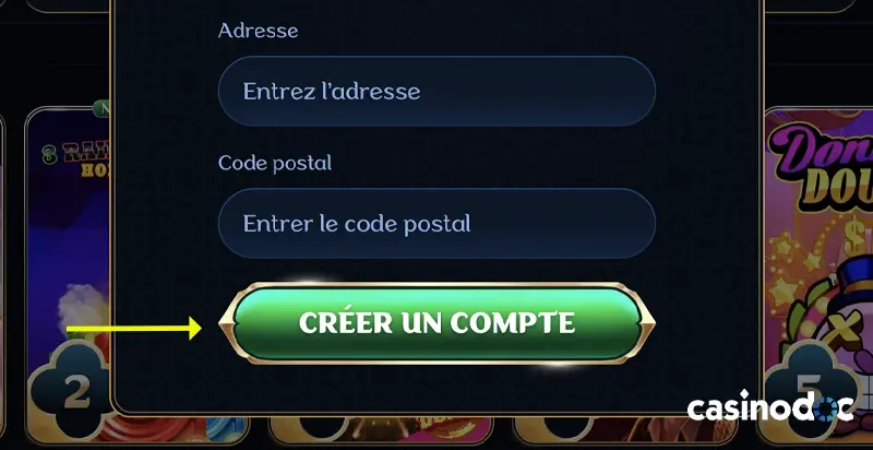 inscription étape 5 millioner casino