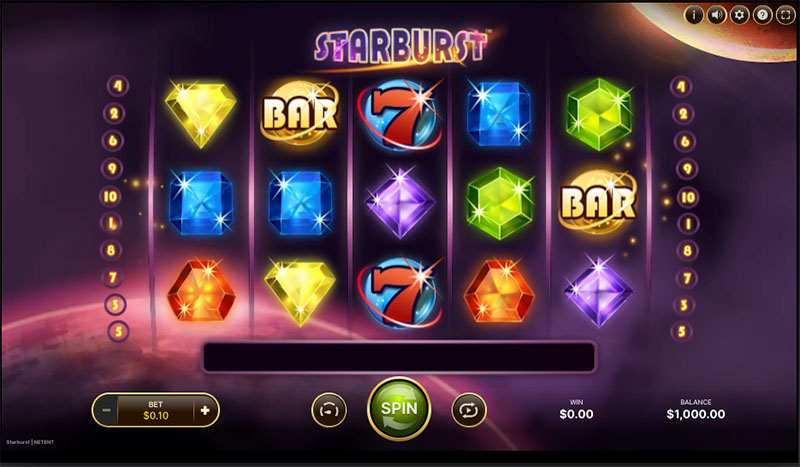 Jouer sur starbust