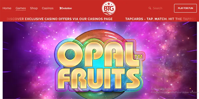 opal fruits big time gaming