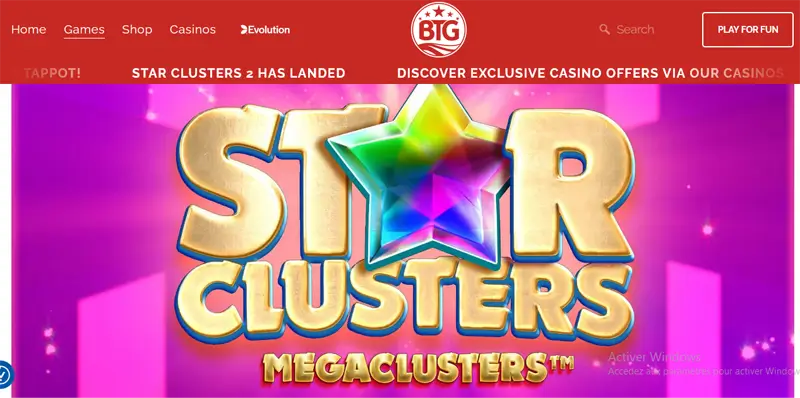 star clusters megaclusters big time gaming