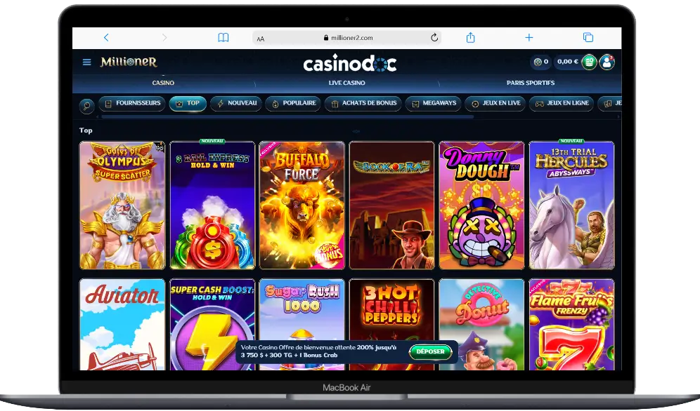 version ordinateur millioner casino