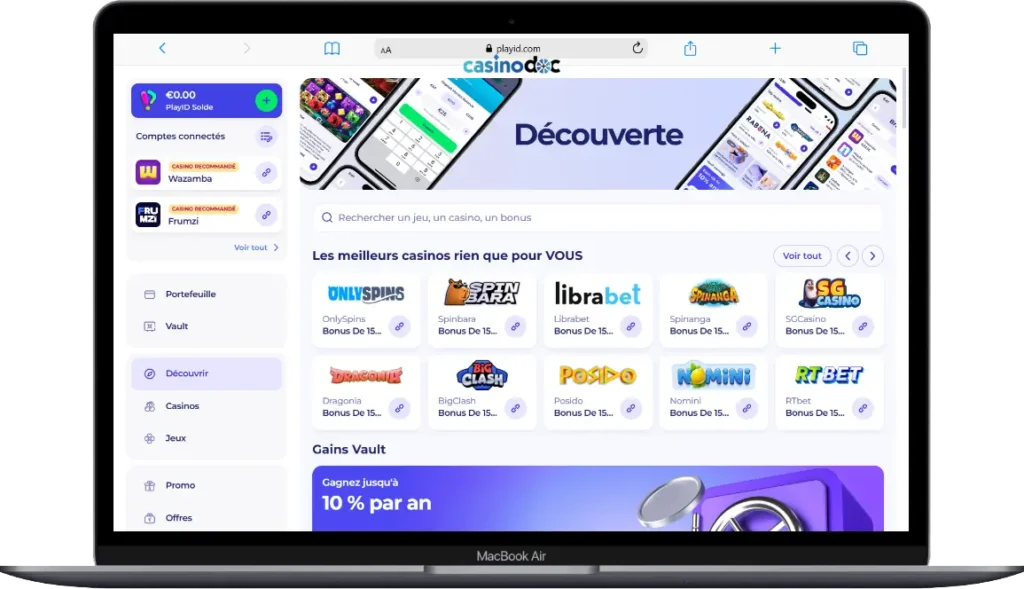 version ordinateur playid casino