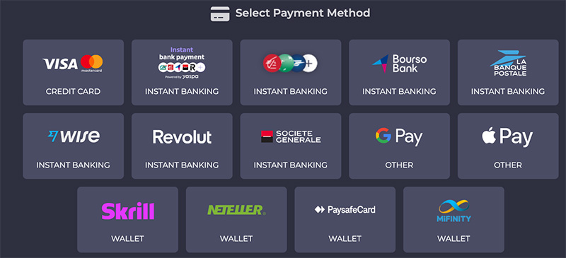 virement instantané sur winning