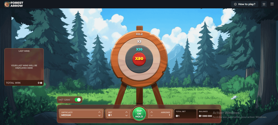 jeu d'argent en ligne forest arrow