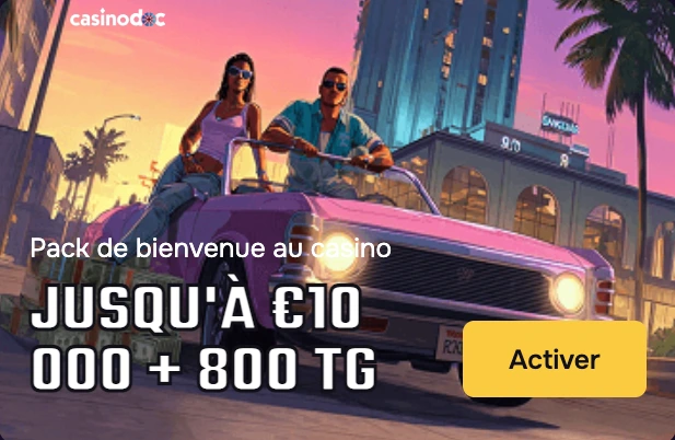 capture d'écran bonus de bienvenue GTbet