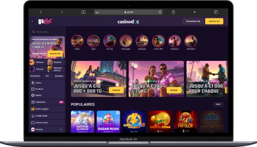 capture d'écran interface gtbet