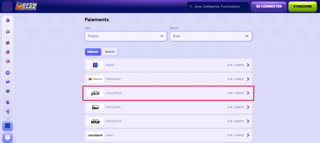 spinbara casino paysafecard