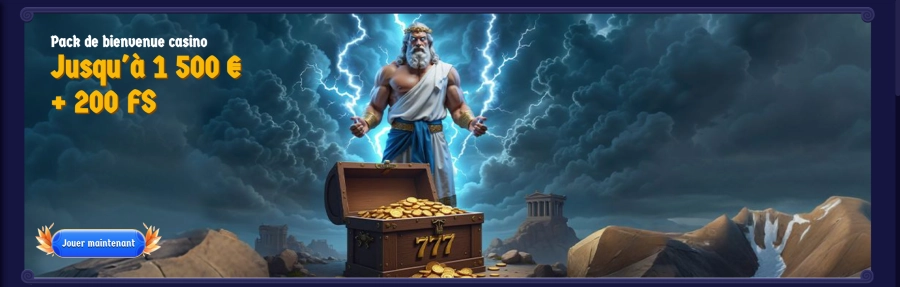 Zeus Win casino dépôt 10 euros