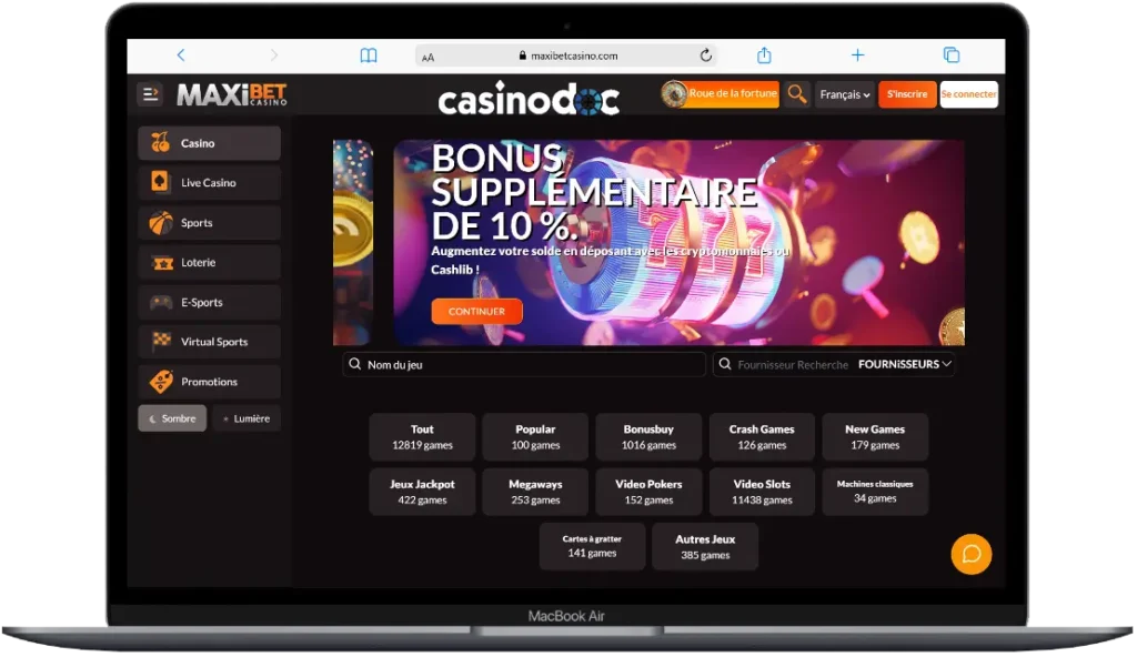 version ordinateur maxibet casino