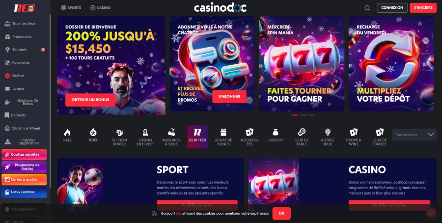 1Red bonus 200% 1er dépôt