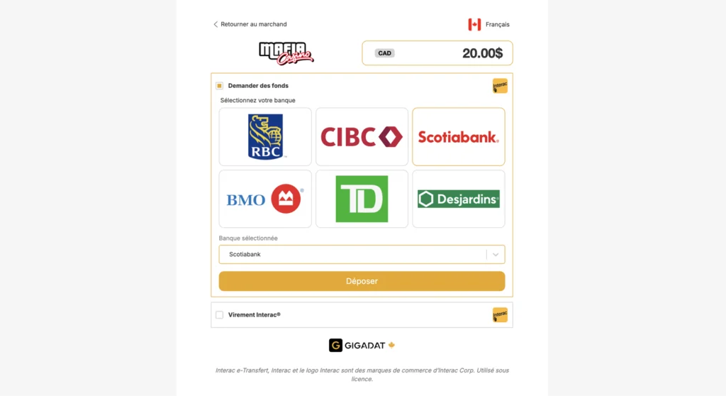 déposer étape 3 paydirect canada