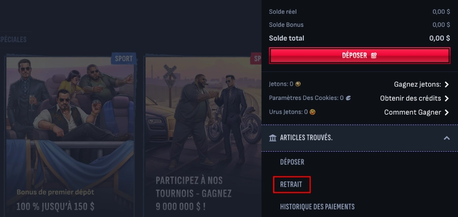 gigadat retrait étape1