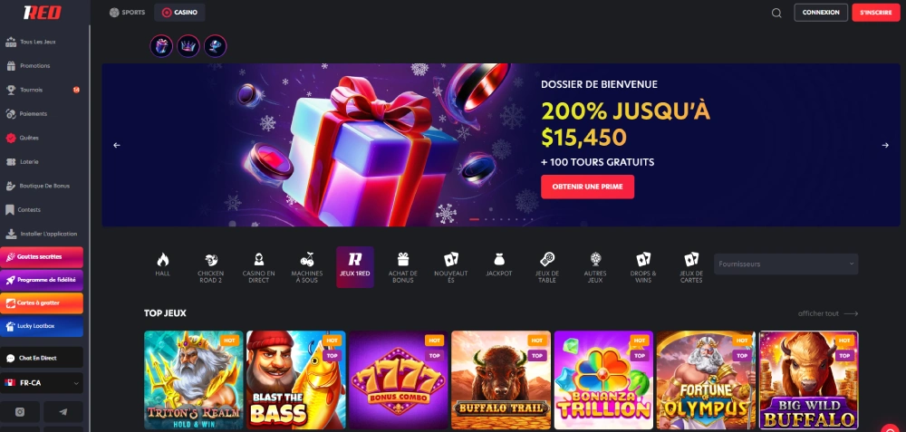 1Red meilleur casino Amex