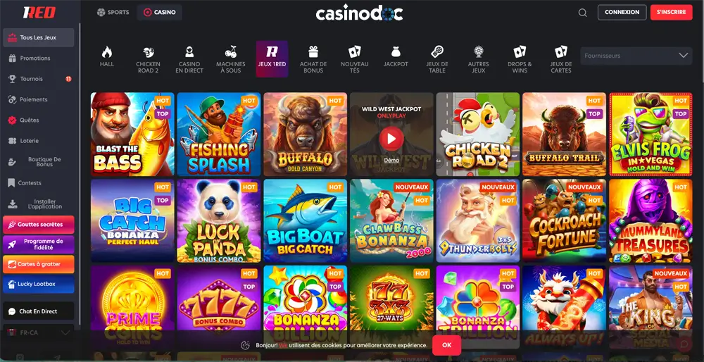 1red jeux casino en ligne kahnawake