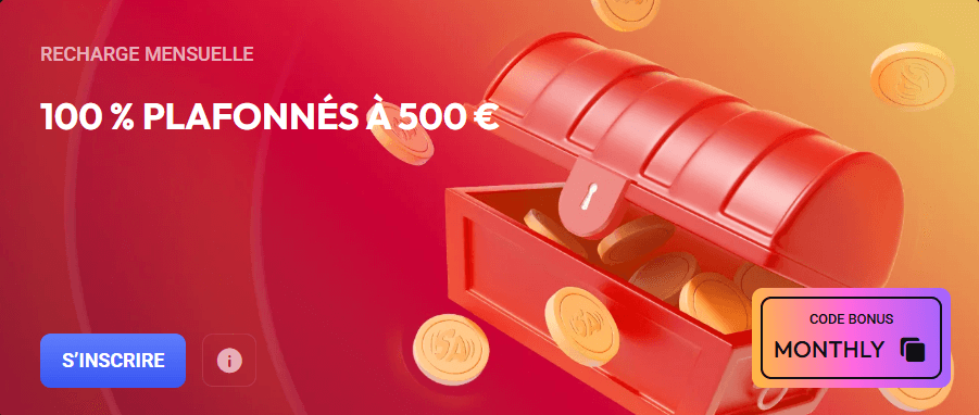 bonus de recharge mensuel spinaura