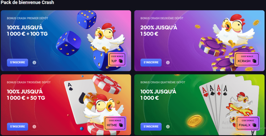 pack de bienvenue crash spinaura