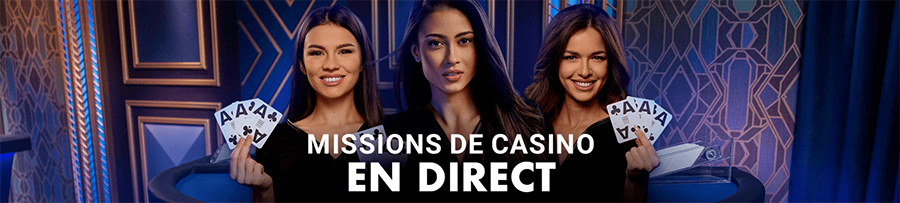 Mission de casino en direct blue vegas