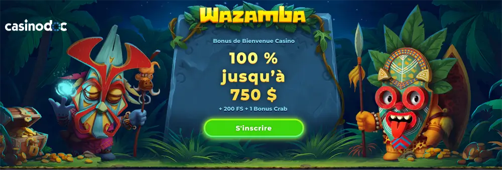 wazamba bonus de bienvenue casino en ligne kahnawake
