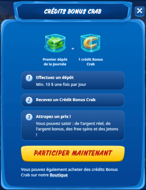 bonus crab spinbara casino