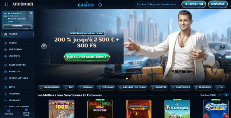 accueil millioner casino