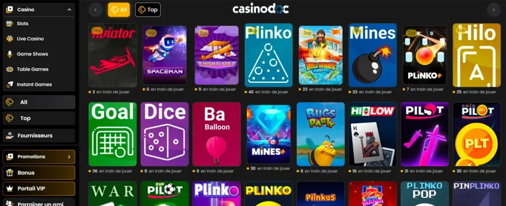 mini jeux 29black casino