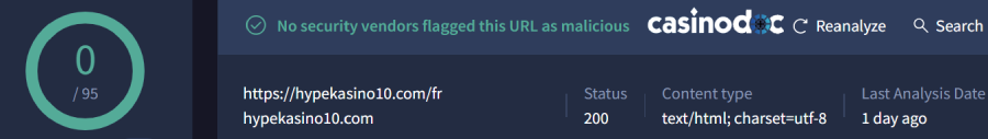 sécurité sur hypekasino