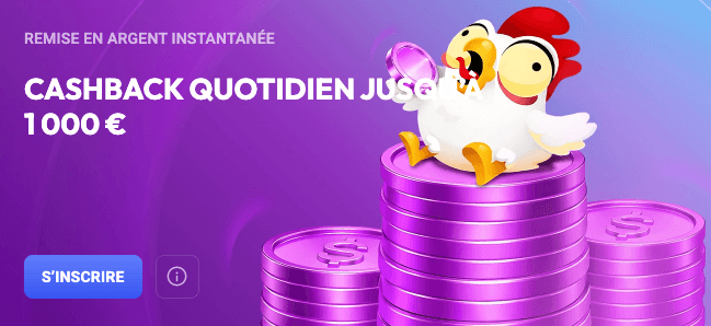 Bonus cashback quotidien sans code promo Spinaura