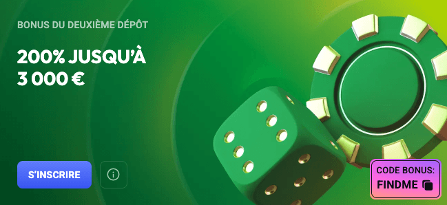 code promo du bonus de bienvenue deuxième dépôt de spin aura 