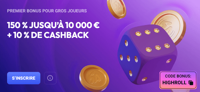 code promo du bonus de bienvenue pour gros joueurs de spin aura