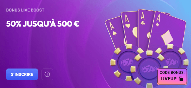 code promo du bonus live boost  du casino spin aura