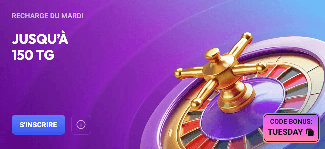 code promo du bonus de recharge du mardi sur Spin Aura