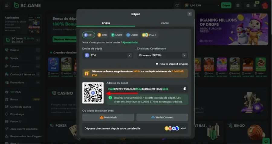 depot etape 6 ethereum