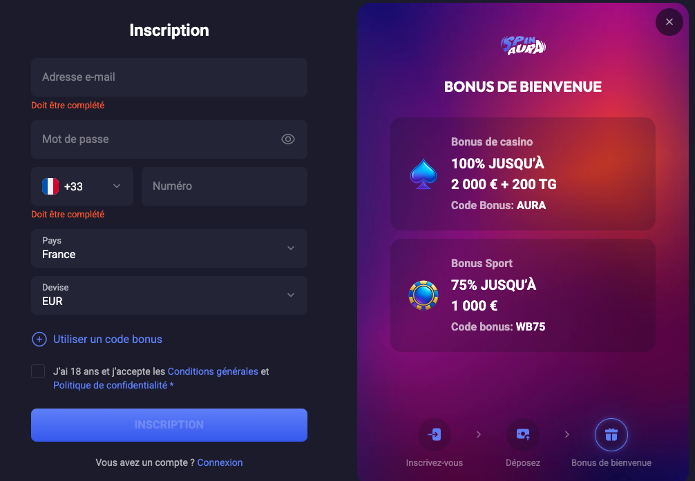 inscription sur spin aura
