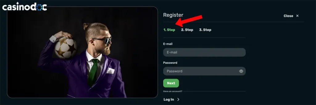insscription étape 2 grandzbet