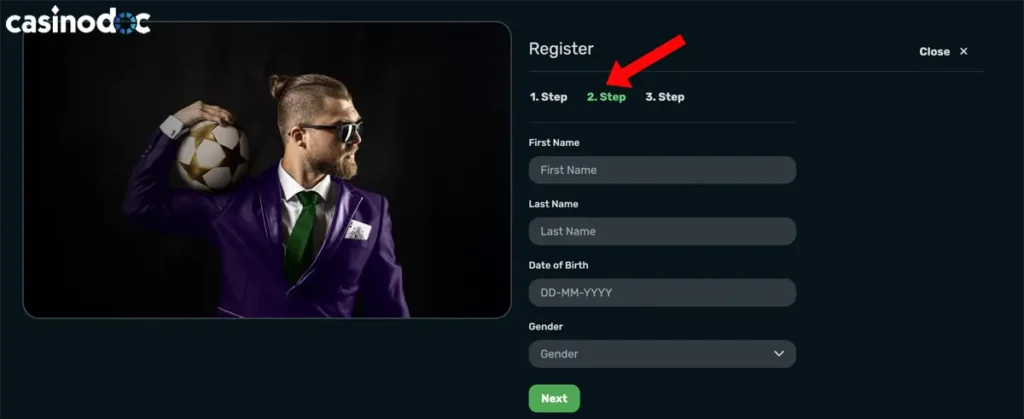 insscription étape 3 grandzbet