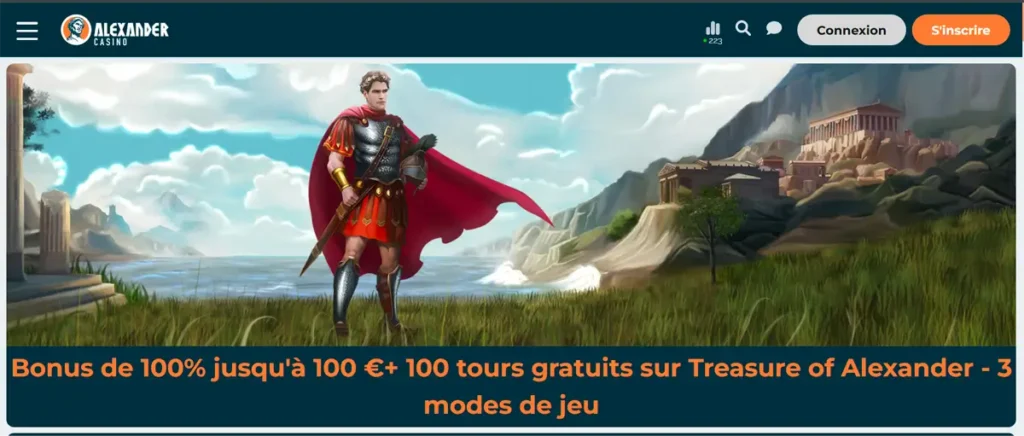 connecter étape 1 alexander casino