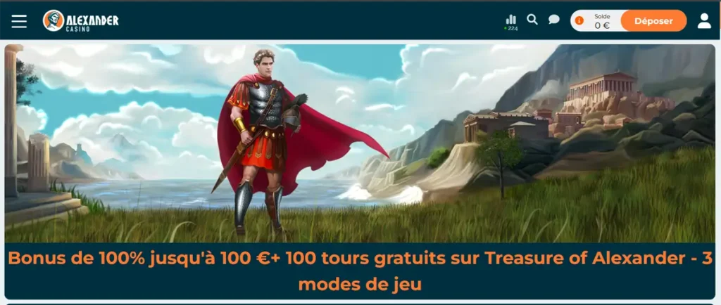 connecter étape 3 alexander casino