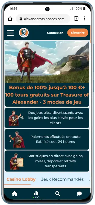 connecter sur mobile alexander casino