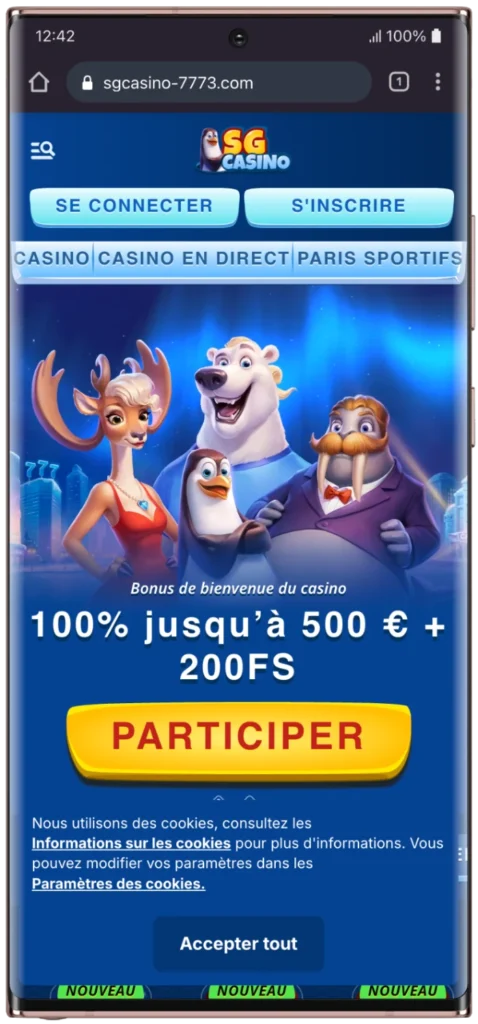 sg casino sur android