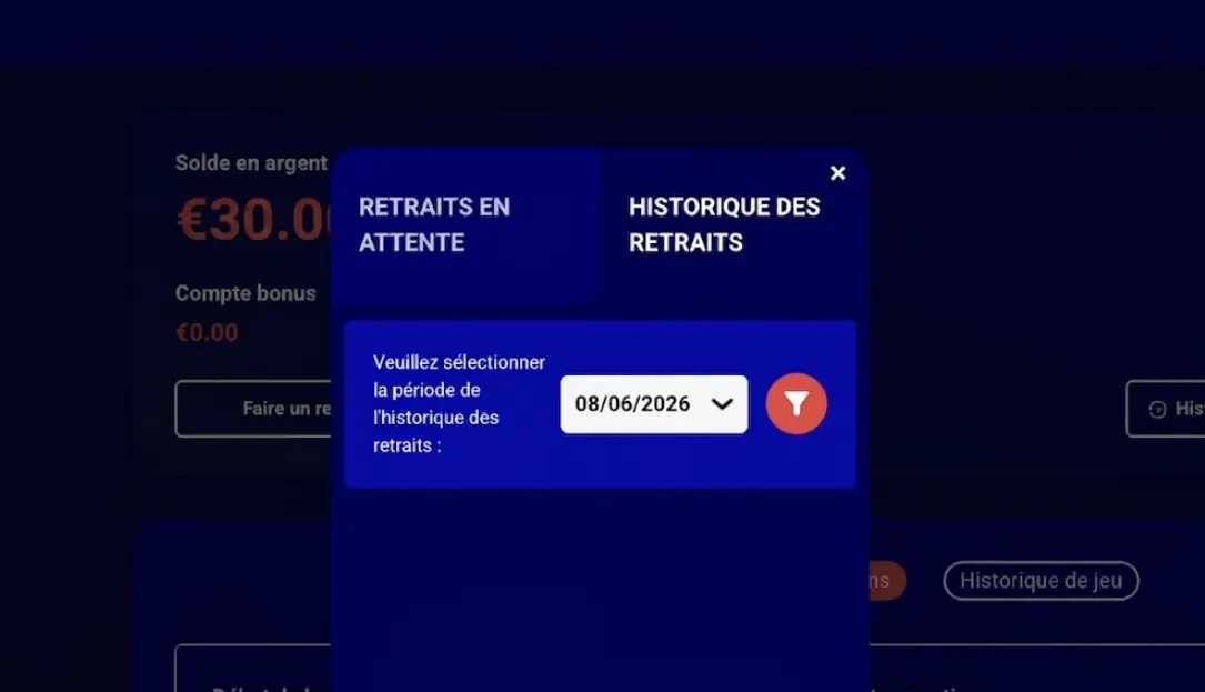 Suivi retraits sur Yuki Casino